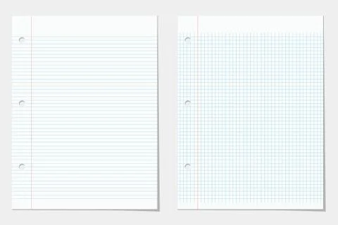 Two lined notebook sheets Stock Illustration