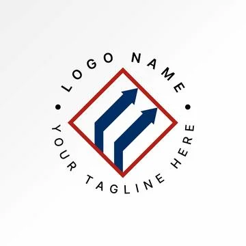 Two lines arrow up 3D initial E font square connect monogram typography sport Stock Illustration