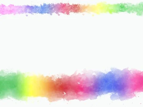 Two lines colorful polygons on a white background Stock Illustration