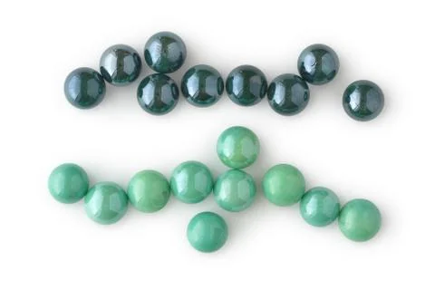 Two lines of marbles Stock Photos