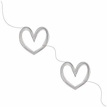 Two linked hanging heart,  스톡 일러스트