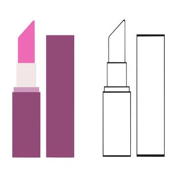 Two lipsticks 2d colored Иллюстрация