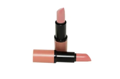 Two lipsticks on white Stock Photos