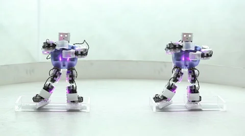 Two little dancing robot Stock Footage 48835134