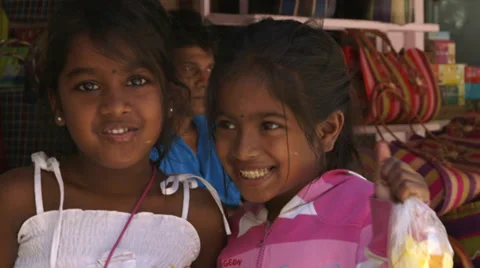 Two little girls Stock Footage 32207520