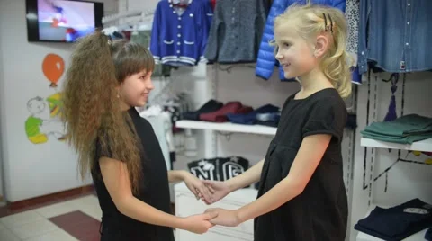 little girls kissing each other Two little girls kissing each other at t... | Stock Video | Pond5