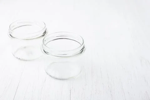 Two little jars. Stock Photos