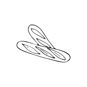 Two loaves of bread Stock Illustration