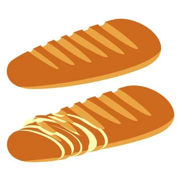 Two loaves colored Иллюстрация