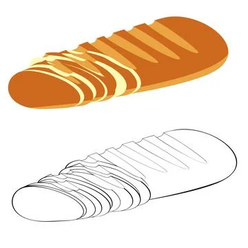 Two loaves Иллюстрация