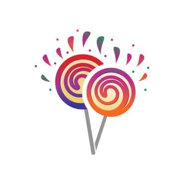 Two lollipops illustration Stock Illustration
