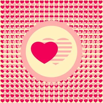 Two love hearts Stock Illustration