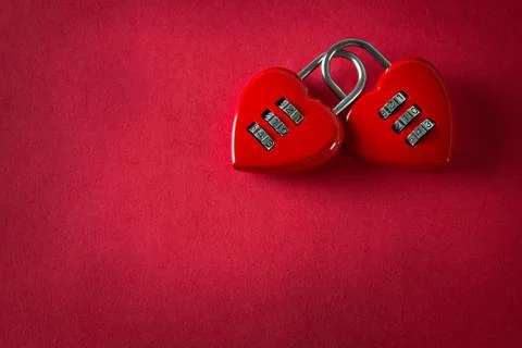 Two love padlock Stock Photos