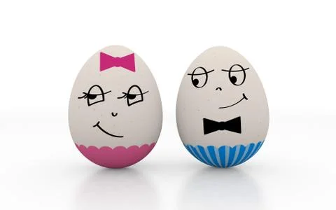 Two lovers easter eggs Stock-Illustration