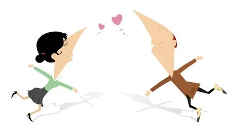 Two lovers Stock Illustration