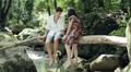 two lovers promise love holding hands and kissing each other HD Footage