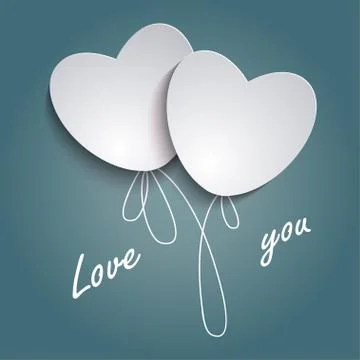 Two loving hearts Stock Illustration