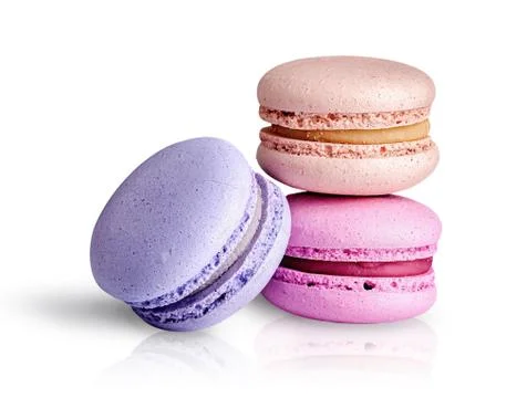 Two macaroon each other and one next Stock-Fotos
