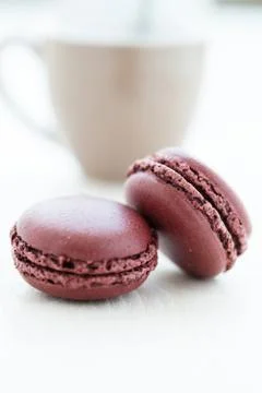 Two macaroons Stock Photos