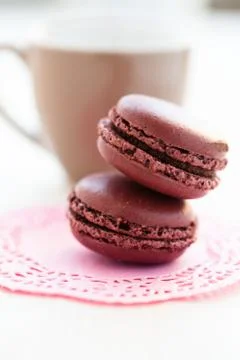 Two macaroons Stock-Fotos