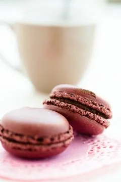 Two macaroons Stock-Fotos