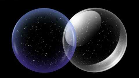 Two magic balls on a black background Stock Footage 167429353
