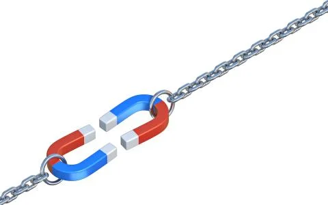 Two magnets attraction 3D イラスト素材