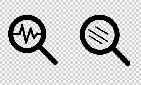 Two magnifying glasses icon, linear style Stock Illustration