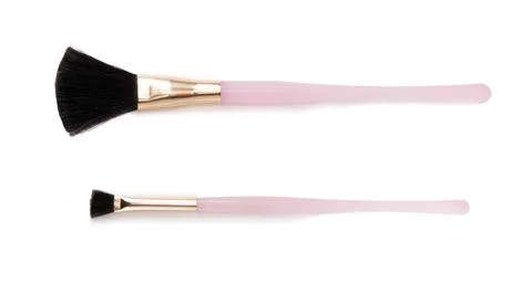 Two makeup brush isolated Stock Photos