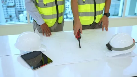 Two male engineers are planning a work plan. Stock Footage 280732555