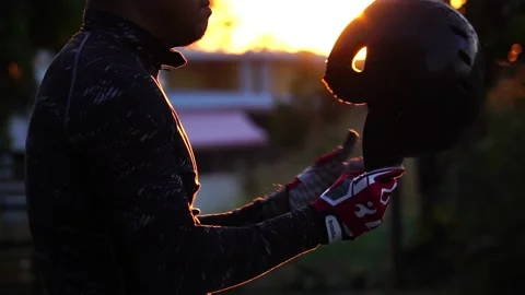 Two male friends practicing baseball Stock Footage 231561544