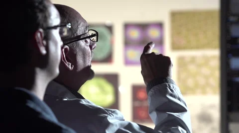 Two Male Scientists talking Stock Footage 41612682