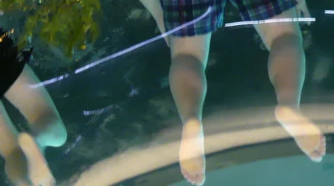 Two males swimming pool Stock Footage 68925103