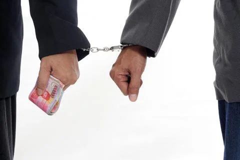 Two Man Arrested, cause of illegal business transaction Stock Photos