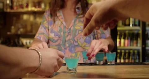 Two man drink shots Stock Footage 203899533