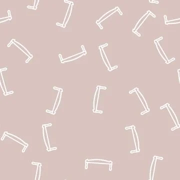 Two man forest saw line vector seamless pattern Illustrazione stock