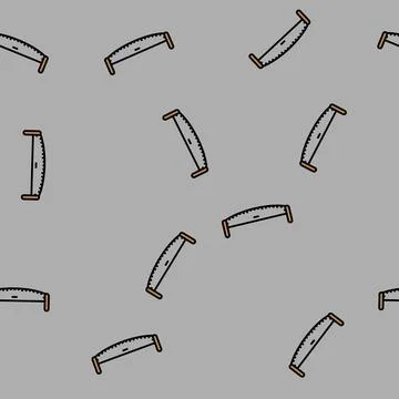 Two man forest saw vector seamless pattern Stock Illustration