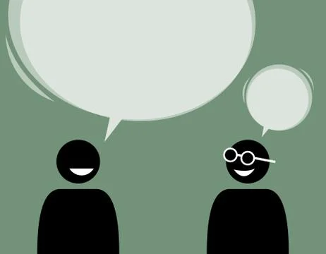 Two man friends talking and agree with each other. Stock-Illustration