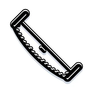 Two man hand saw tool for woodworking Stock Illustration
