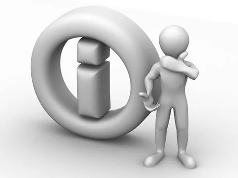 Two man with sign INFO. 3d Two man with sign INFO. 3d Copyright: xZoonar.c... Stock Photos