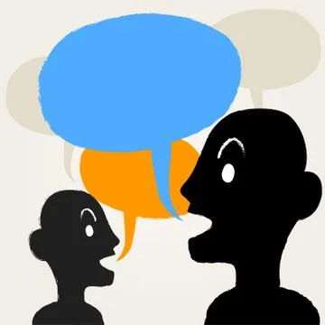 Two Man talk Stock Illustration