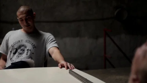 Two man talking at the table Stock Footage 71575588