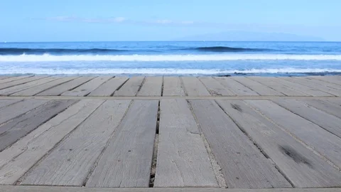 Two man walking on the wooden dock Stock Footage 97940134