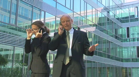 Two managers on the phone Stock Footage 85517