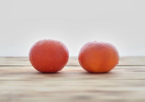 Two mandarins Stock Photos