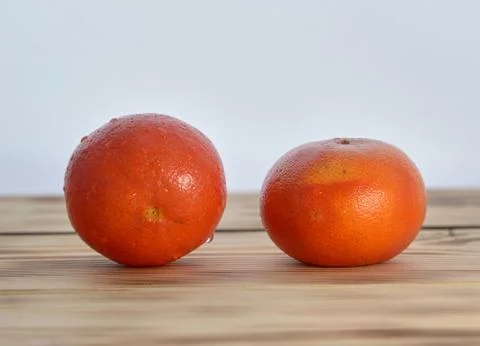 Two mandarins Stock Photos
