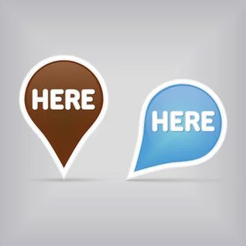 Two map signs Stock Illustration