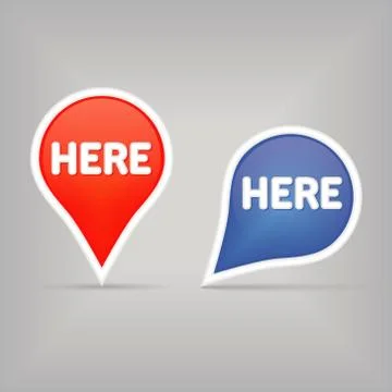 Two map signs Stock Illustration