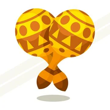 Two-maracas Stock Illustration