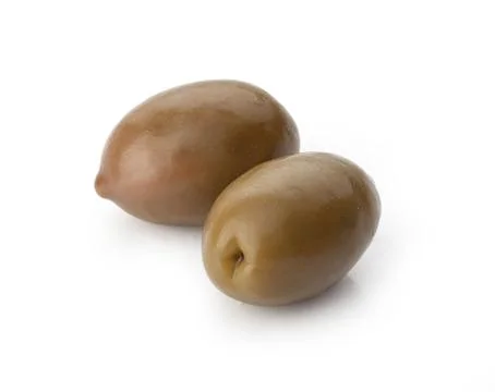 Two marinated olives Stock Photos